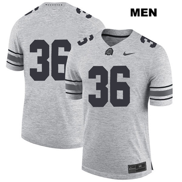 Ohio State Buckeyes Men's K'Vaughan Pope #36 Gray Authentic Nike No Name College NCAA Stitched Football Jersey MU19O04MS
